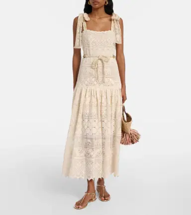 Zimmermann Indra belted cotton lace midi dress | Thumbnail 5 Zimmermann Indra belted cotton lace midi dress | Thumbnail 5