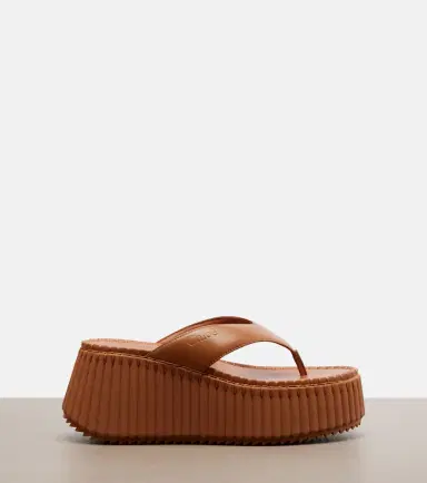 Chloé Chloé Nama leather platform thong sandals | Thumbnail 2
