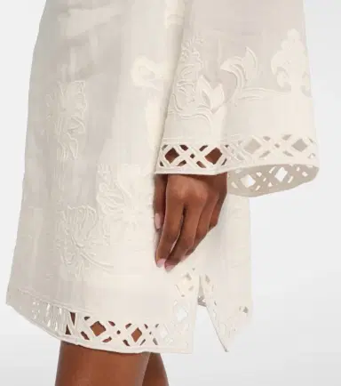 Zimmermann Indra embroidered ramie minidress | Thumbnail 4