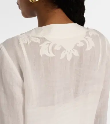 Zimmermann Indra embroidered ramie minidress | Thumbnail 5
