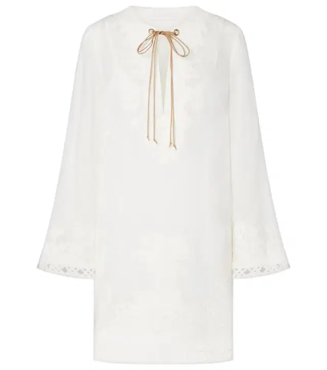 Indra embroidered ramie minidress