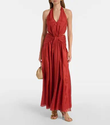 Zimmermann Indra cutout draped silk maxi dress | Thumbnail 6