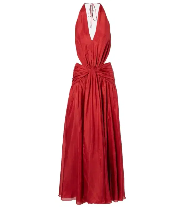 Zimmermann Indra cutout draped silk maxi dress