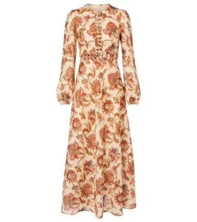Zimmermann Aster beaded floral linen maxi dress | Thumbnail 1 Zimmermann Aster beaded floral linen maxi dress | Thumbnail 1