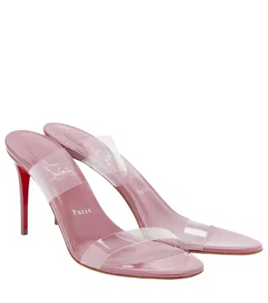 Christian Louboutin Just Nothing leather-trimmed TPU mules | Thumbnail 1 Christian Louboutin Just Nothing leather-trimmed TPU mules | Thumbnail 1