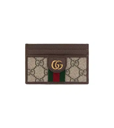 Gucci Ophidia leather-trimmed card case | Thumbnail 1 Gucci Ophidia leather-trimmed card case | Thumbnail 1