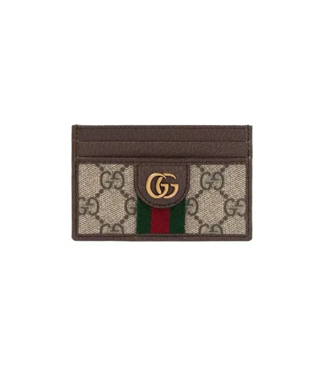 Gucci Ophidia leather-trimmed card case