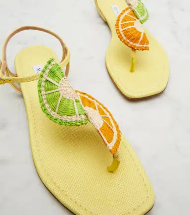 Aquazzura Citrus Sugar raffia slingback sandals | Thumbnail 2