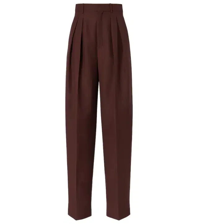 Wool and mohair wide-leg pants