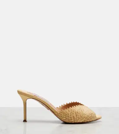 Aquazzura Rio Flirt raffia mules | Thumbnail 3 Aquazzura Rio Flirt raffia mules | Thumbnail 3