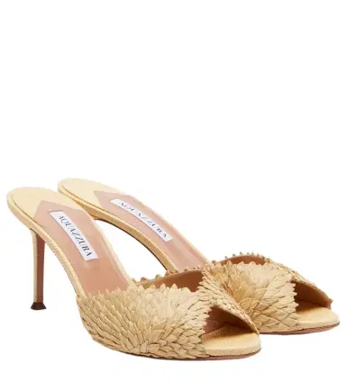 Aquazzura Rio Flirt raffia mules | Thumbnail 1 Aquazzura Rio Flirt raffia mules | Thumbnail 1