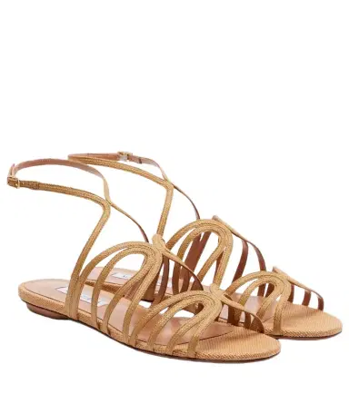 Aquazzura Serenade raffia sandals | Thumbnail 1 Aquazzura Serenade raffia sandals | Thumbnail 1