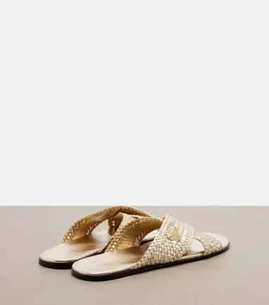 Prada Woven leather slides | Thumbnail 4