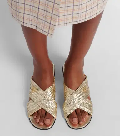 Prada Woven leather slides | Thumbnail 6