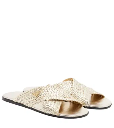 Prada Woven leather slides | Thumbnail 1