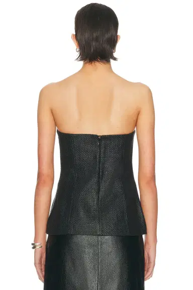 St. Agni Woven Leather Strapless Bodice Top | Thumbnail 3 St. Agni Woven Leather Strapless Bodice Top | Thumbnail 3