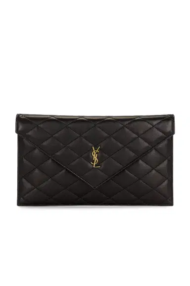 Saint Laurent Agneau Plume Matelasse Pouch | Thumbnail 1 Saint Laurent Agneau Plume Matelasse Pouch | Thumbnail 1