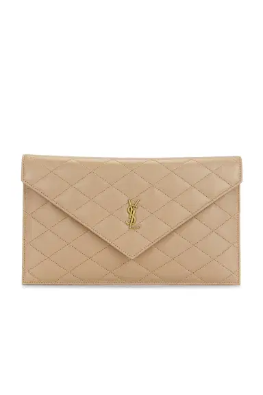 Saint Laurent Agneau Plume Pouch Bag | Thumbnail 1 Saint Laurent Agneau Plume Pouch Bag | Thumbnail 1