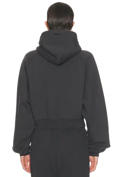 Fear of God Essentials Campus 90's Cropped Raglan Fleece Hoodie | Thumbnail 3 Fear of God Essentials Campus 90's Cropped Raglan Fleece Hoodie | Thumbnail 3