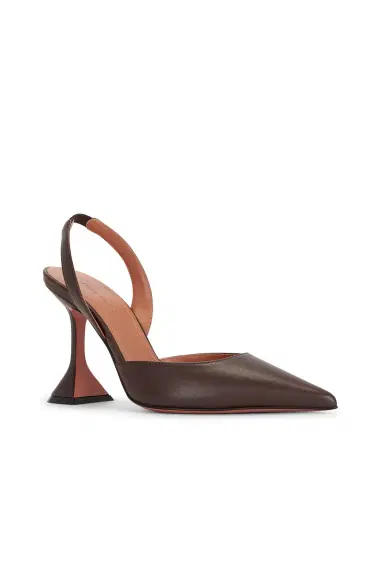 Amina Muaddi Holli 95 Nappa Sling Back Pump | Thumbnail 2 Amina Muaddi Holli 95 Nappa Sling Back Pump | Thumbnail 2