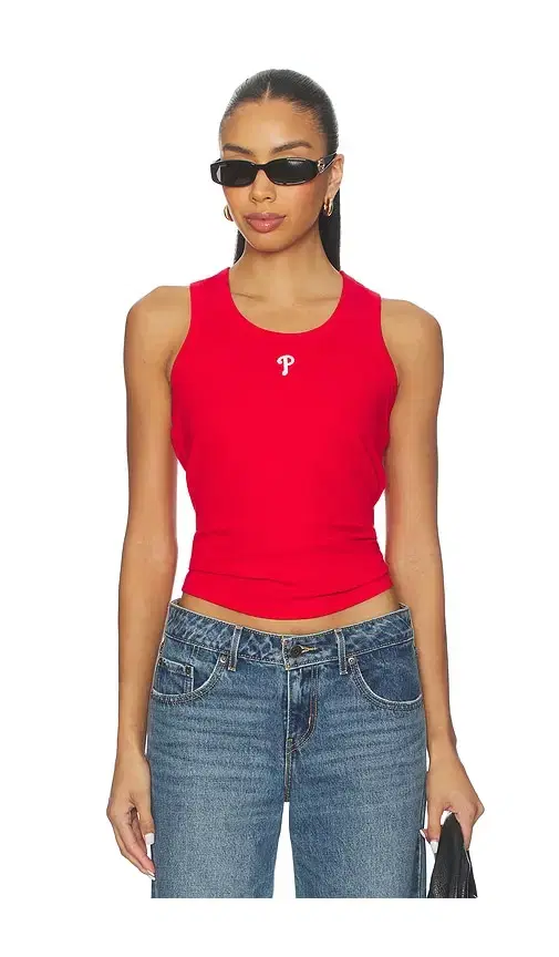 x REVOLVE Phillies Scoop Neck Rib Tank Top