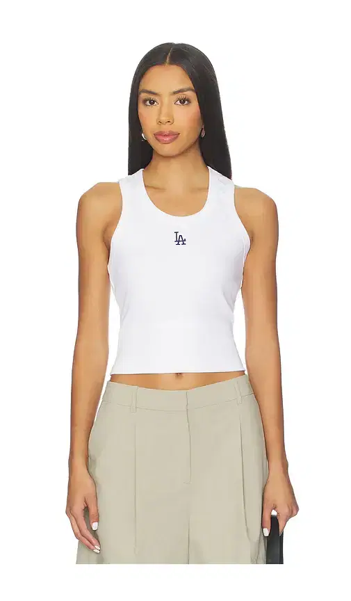 x REVOLVE Dodgers Scoop Neck Rib Tank Top