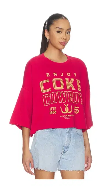 The Laundry Room Enjoy Coke Cowboy Horseshoe Crop Jumper | Thumbnail 2