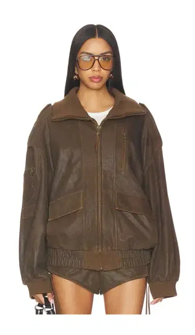 SPELL Fontaine Leather Bomber Jacket | Thumbnail 2 SPELL Fontaine Leather Bomber Jacket | Thumbnail 2