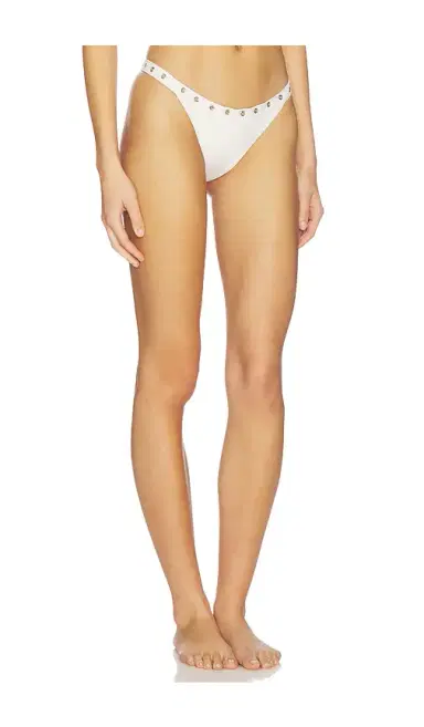 With Jean Julia Eyelet Bikini Bottom | Thumbnail 2