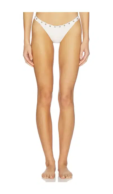 With Jean Julia Eyelet Bikini Bottom | Thumbnail 1