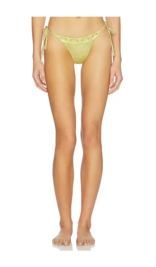 Juni Eyelet Lace Up Bikini Bottom