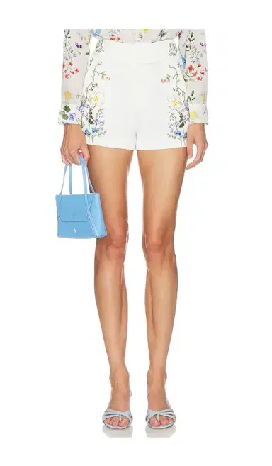 Alice + Olivia Alice + Olivia Jonah Lower Embroided Mini Short | Thumbnail 1 Alice + Olivia Alice + Olivia Jonah Lower Embroided Mini Short | Thumbnail 1