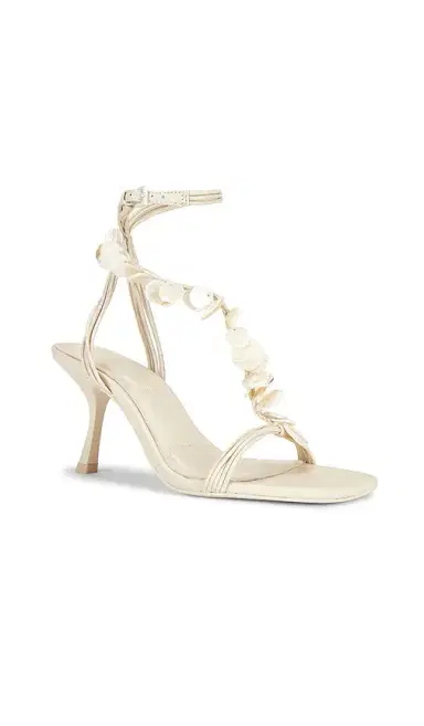 SIMKHAI Elin Natural Shell Beaded Strappy Heel | Thumbnail 2 SIMKHAI Elin Natural Shell Beaded Strappy Heel | Thumbnail 2