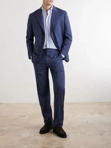 J. Mueser Button-Down Collar Striped Cotton-Seersucker Shirt - Men | Thumbnail 2