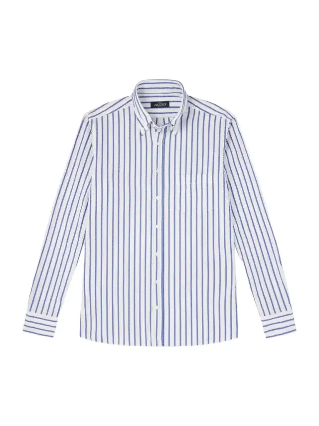 Button-Down Collar Striped Cotton-Seersucker Shirt - Men