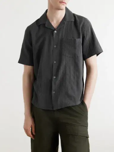 Corridor Convertible-Collar Checked Cotton Shirt - Men | Thumbnail 3