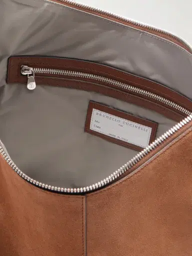 Brunello Cucinelli Leather-Trimmed Suede Tote Bag - Men | Thumbnail 6 Brunello Cucinelli Leather-Trimmed Suede Tote Bag - Men | Thumbnail 6