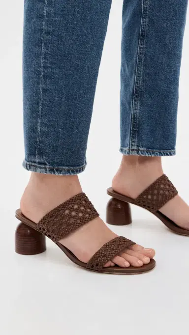 Larroudé Dew Drop Macrame Sandals Burnt Umber | Thumbnail 3