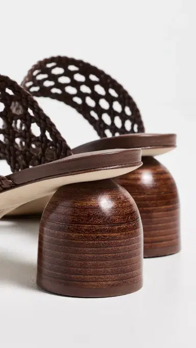 Larroudé Dew Drop Macrame Sandals Burnt Umber | Thumbnail 4