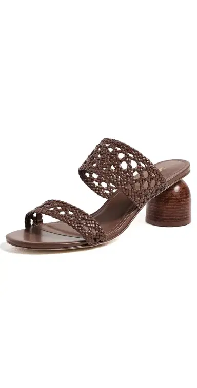 Larroudé Dew Drop Macrame Sandals Burnt Umber | Thumbnail 1