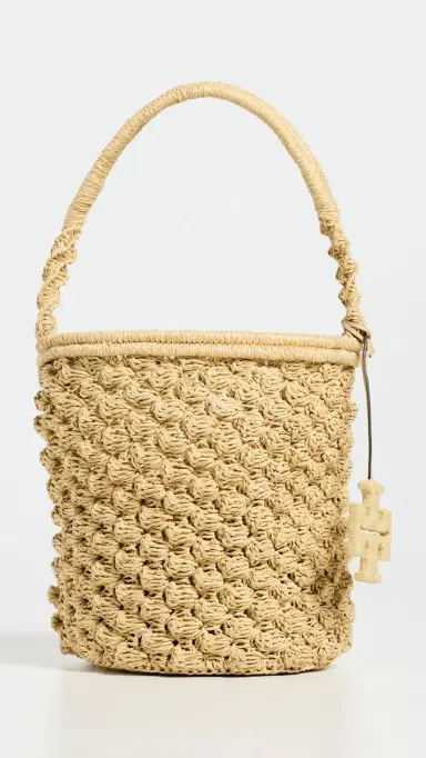 Tory Burch Ella Hand Crochet Popcorn Stitch Bucket Bag | Thumbnail 2 Tory Burch Ella Hand Crochet Popcorn Stitch Bucket Bag | Thumbnail 2