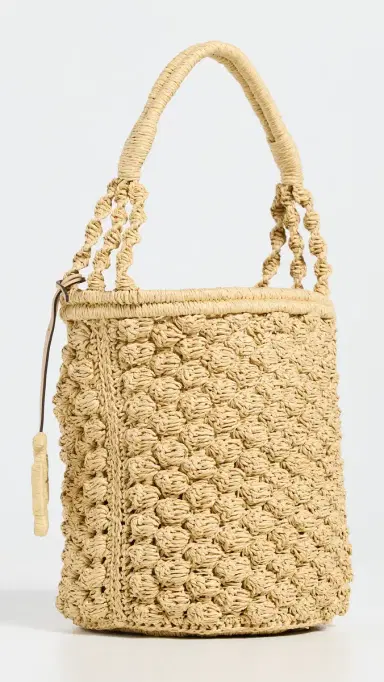 Tory Burch Ella Hand Crochet Popcorn Stitch Bucket Bag | Thumbnail 4 Tory Burch Ella Hand Crochet Popcorn Stitch Bucket Bag | Thumbnail 4