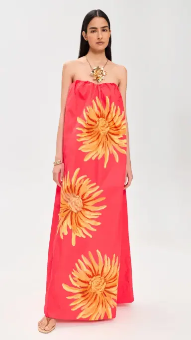 The Wolf Gang Verona Maxi Dress Rojo Sunflower | Thumbnail 2 The Wolf Gang Verona Maxi Dress Rojo Sunflower | Thumbnail 2