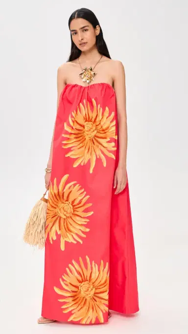 The Wolf Gang Verona Maxi Dress Rojo Sunflower | Thumbnail 5 The Wolf Gang Verona Maxi Dress Rojo Sunflower | Thumbnail 5