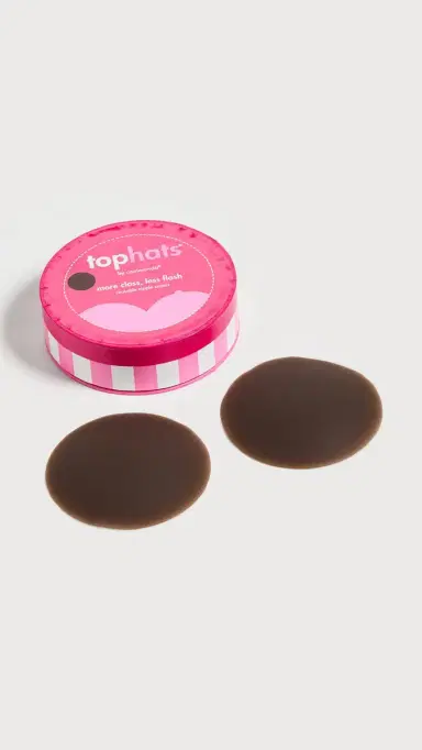 Commando Top Hats Nipple Concealers Mocha One Size | Thumbnail 2