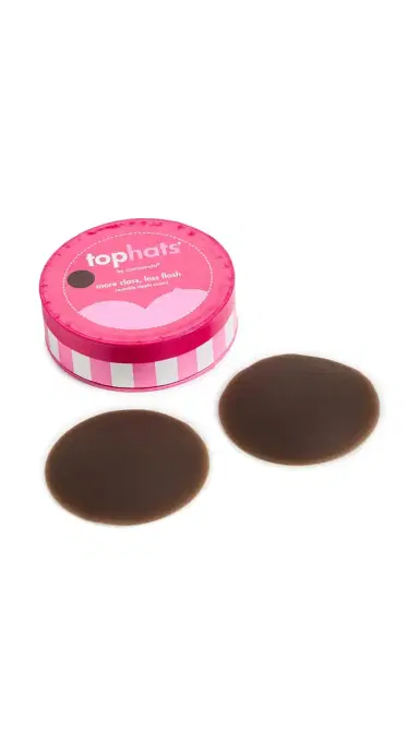 Commando Top Hats Nipple Concealers Mocha One Size | Thumbnail 5