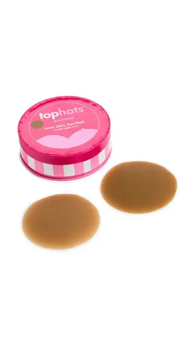 Commando Top Hats Nipple Concealers Caramel One Size | Thumbnail 5