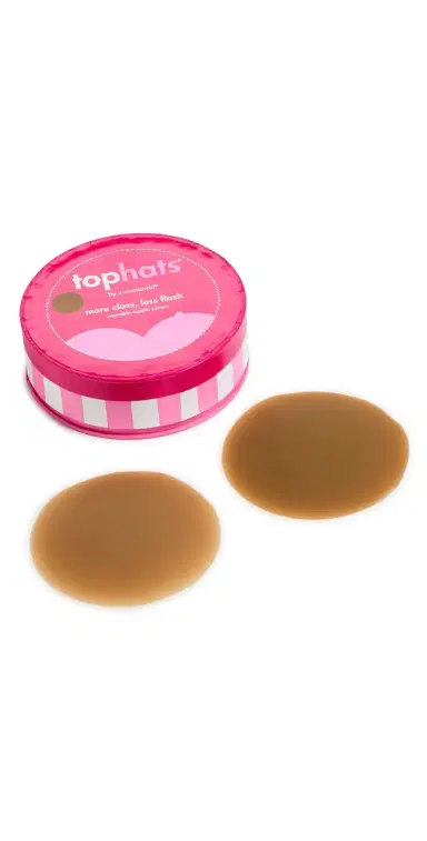Commando Top Hats Nipple Concealers Caramel One Size | Thumbnail 1