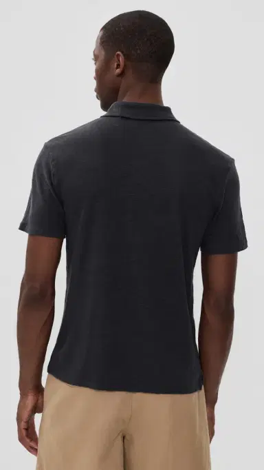Alex Crane Linen Knit Polo Night L | Thumbnail 3