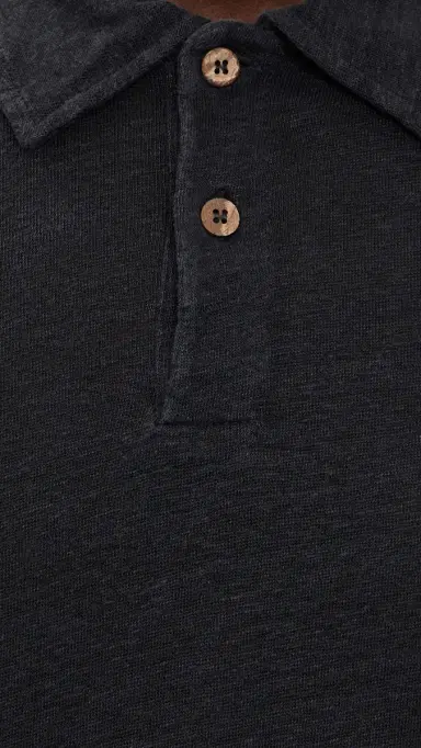 Alex Crane Linen Knit Polo Night L | Thumbnail 6